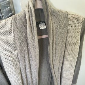 NEW WORN Venus Grey Knit and Cotton Cardigan